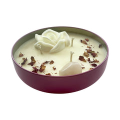 Infinite Love Soy Candle Pink 14oz Crystal Stone Rose Quartz charged with reiki energy