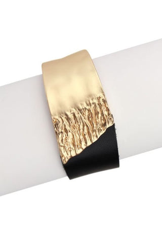 Luna Black & Gold Metal Bracelet